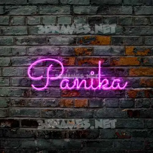 panika in Pink Neon style - 3D name wallpaper panika in Pink Neon style - 3D name wallpaper
