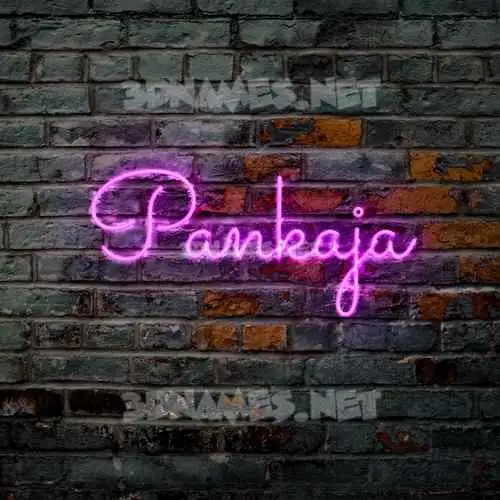 pankaja in Pink Neon style - 3D name wallpaper