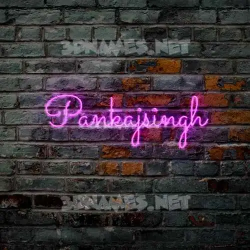 pankajsingh in Pink Neon style - 3D name wallpaper