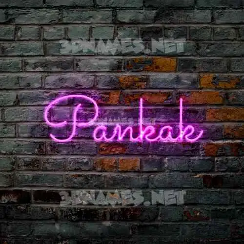 pankak in Pink Neon style - 3D name wallpaper