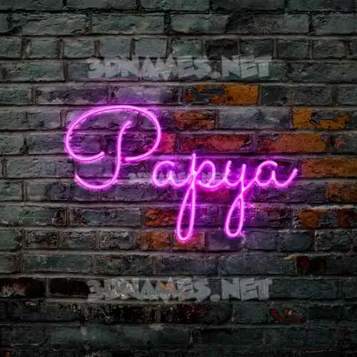 papya in Pink Neon style - 3D name wallpaper papya in Pink Neon style - 3D name wallpaper