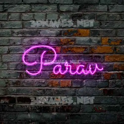 parav in Pink Neon style - 3D name wallpaper parav in Pink Neon style - 3D name wallpaper