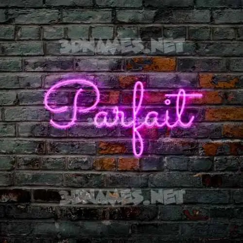 parfait in Pink Neon style - 3D name wallpaper