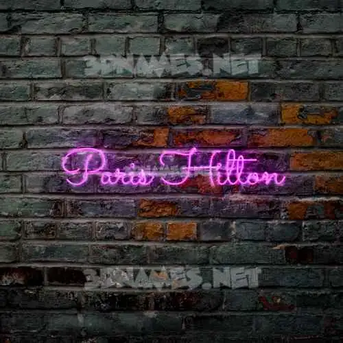 paris hilton in Pink Neon style - 3D name wallpaper paris hilton in Pink Neon style - 3D name wallpaper