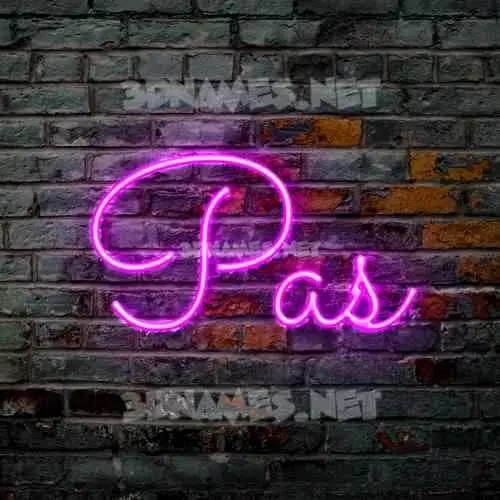 pas in Pink Neon style - 3D name wallpaper pas in Pink Neon style - 3D name wallpaper