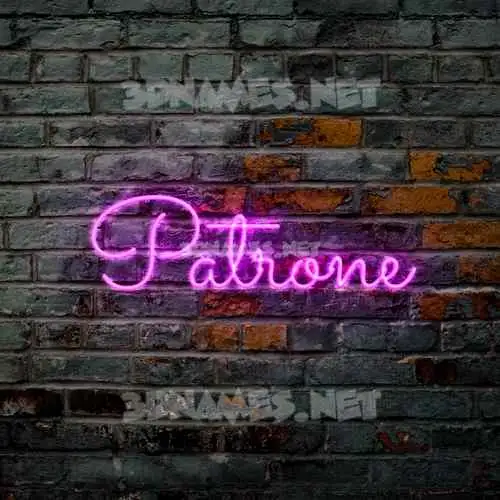patrone in Pink Neon style - 3D name wallpaper patrone in Pink Neon style - 3D name wallpaper