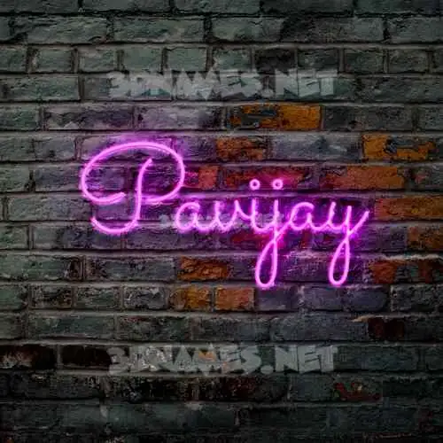 pavijay in Pink Neon style - 3D name wallpaper