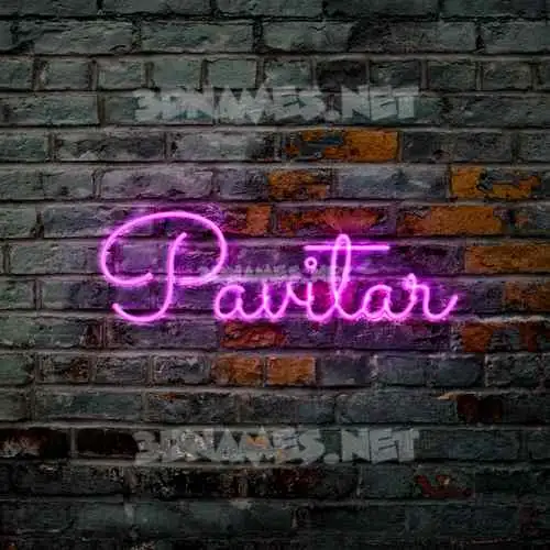 pavitar in Pink Neon style - 3D name wallpaper