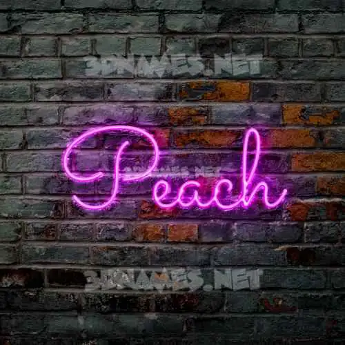peach in Pink Neon style - 3D name wallpaper peach in Pink Neon style - 3D name wallpaper
