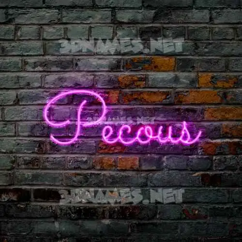pecous in Pink Neon style - 3D name wallpaper pecous in Pink Neon style - 3D name wallpaper