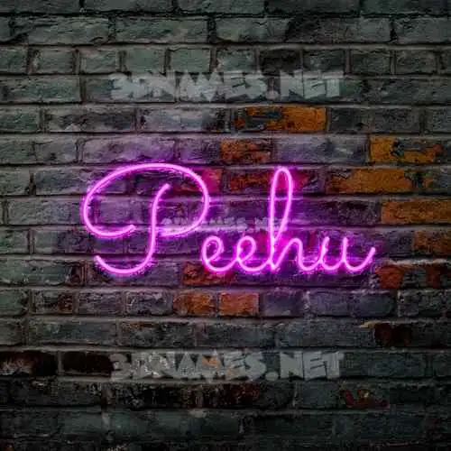 peehu in Pink Neon style - 3D name wallpaper peehu in Pink Neon style - 3D name wallpaper