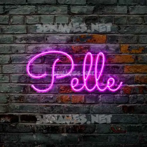 pelle in Pink Neon style - 3D name wallpaper pelle in Pink Neon style - 3D name wallpaper