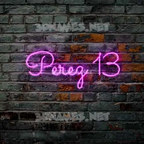 perez 13 in Pink Neon style - 3D name wallpaper perez 13 in Pink Neon style - 3D name wallpaper