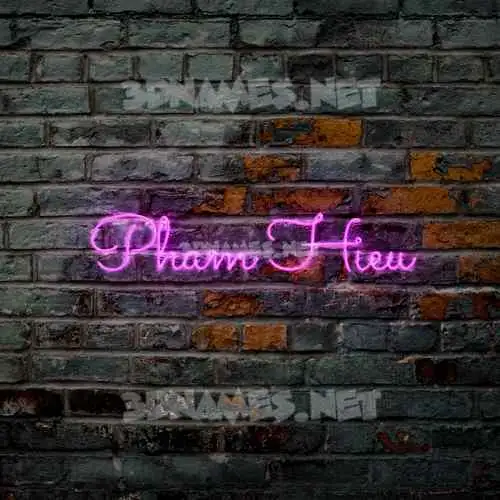 pham hieu in Pink Neon style - 3D name wallpaper pham hieu in Pink Neon style - 3D name wallpaper