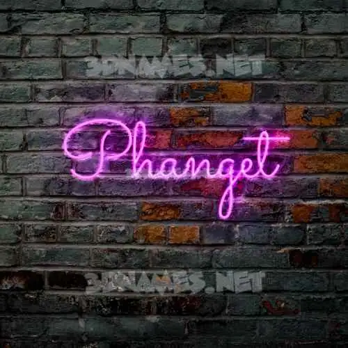 phanget in Pink Neon style - 3D name wallpaper