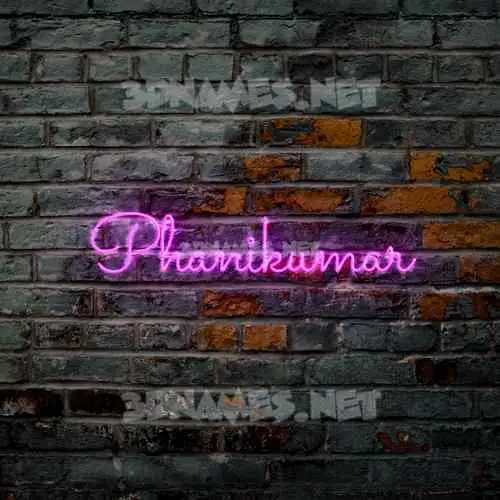 phanikumar in Pink Neon style - 3D name wallpaper