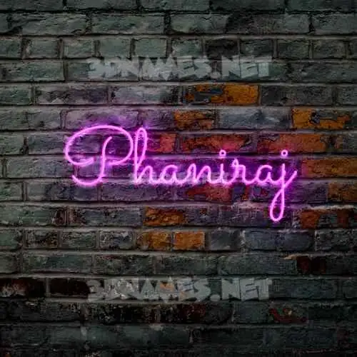 phaniraj in Pink Neon style - 3D name wallpaper