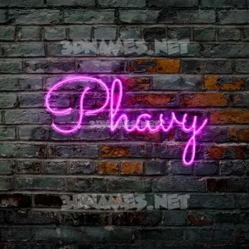 phavy in Pink Neon style - 3D name wallpaper phavy in Pink Neon style - 3D name wallpaper