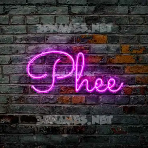 phee in Pink Neon style - 3D name wallpaper phee in Pink Neon style - 3D name wallpaper