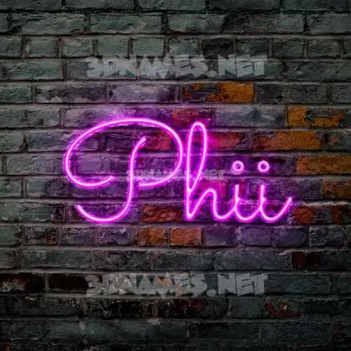 phii in Pink Neon style - 3D name wallpaper phii in Pink Neon style - 3D name wallpaper