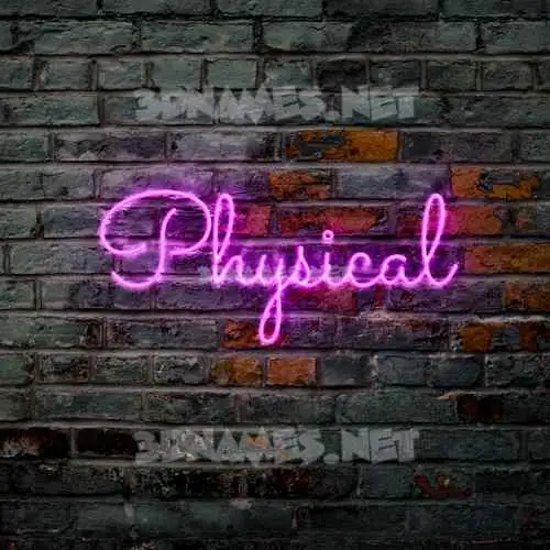 physical in Pink Neon style - 3D name wallpaper