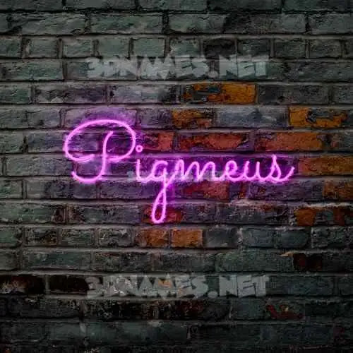 pigmeus in Pink Neon style - 3D name wallpaper