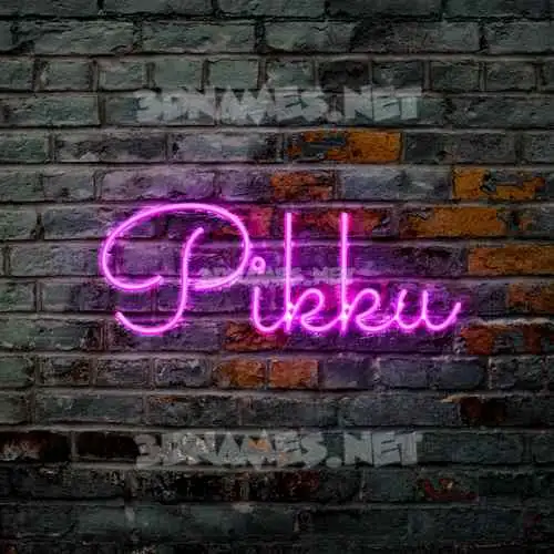 pikku in Pink Neon style - 3D name wallpaper pikku in Pink Neon style - 3D name wallpaper