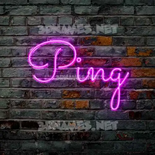 ping in Pink Neon style - 3D name wallpaper ping in Pink Neon style - 3D name wallpaper