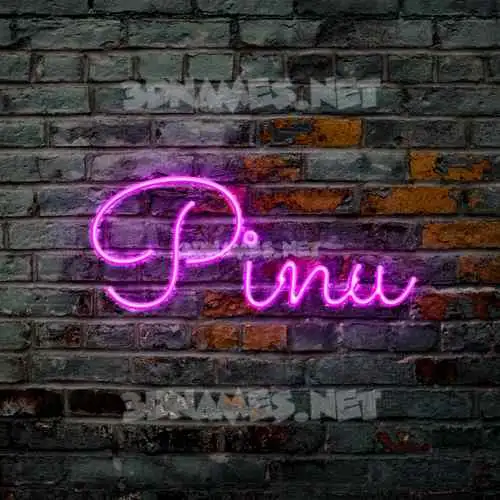 pinu in Pink Neon style - 3D name wallpaper pinu in Pink Neon style - 3D name wallpaper