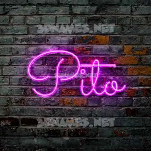 pito in Pink Neon style - 3D name wallpaper