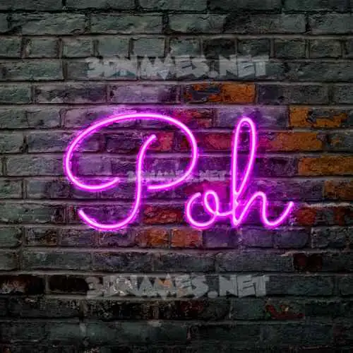 poh in Pink Neon style - 3D name wallpaper poh in Pink Neon style - 3D name wallpaper