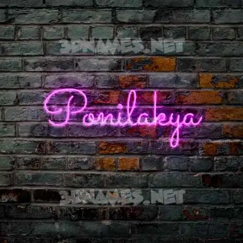 ponilakya in Pink Neon style - 3D name wallpaper ponilakya in Pink Neon style - 3D name wallpaper