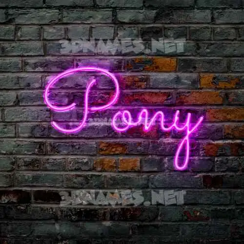 pony in Pink Neon style - 3D name wallpaper pony in Pink Neon style - 3D name wallpaper