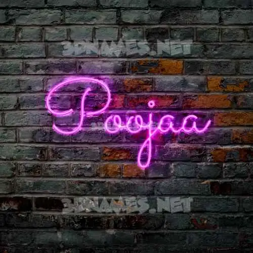 poojaa in Pink Neon style - 3D name wallpaper poojaa in Pink Neon style - 3D name wallpaper
