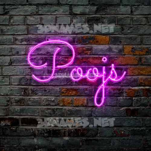 poojs in Pink Neon style - 3D name wallpaper