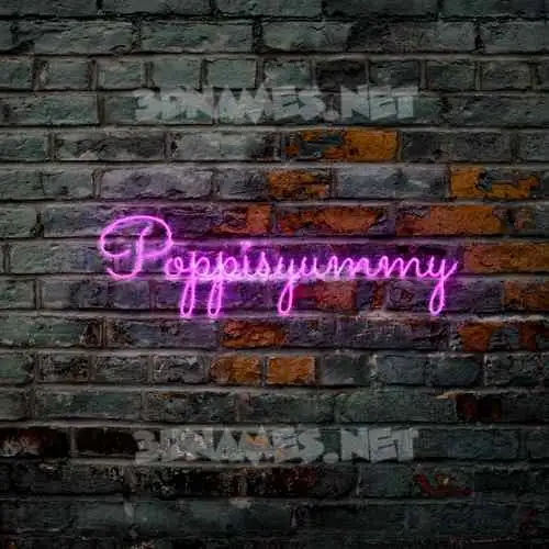 poppisyummy in Pink Neon style - 3D name wallpaper poppisyummy in Pink Neon style - 3D name wallpaper