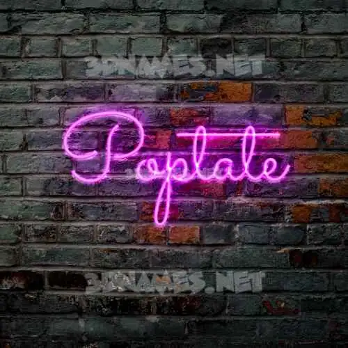 poptate in Pink Neon style - 3D name wallpaper poptate in Pink Neon style - 3D name wallpaper