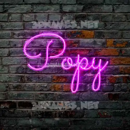 popy in Pink Neon style - 3D name wallpaper popy in Pink Neon style - 3D name wallpaper