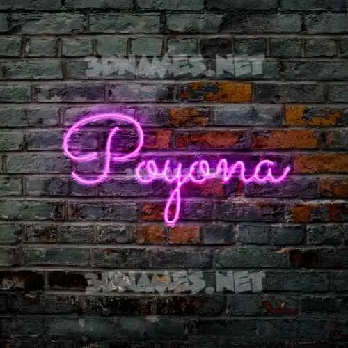 poyona in Pink Neon style - 3D name wallpaper poyona in Pink Neon style - 3D name wallpaper