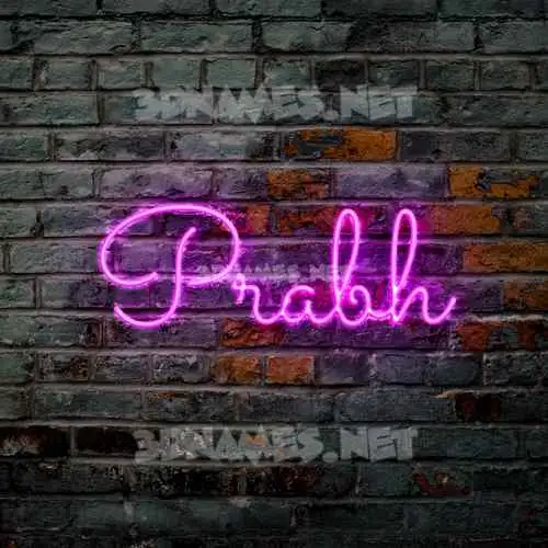 prabh in Pink Neon style - 3D name wallpaper