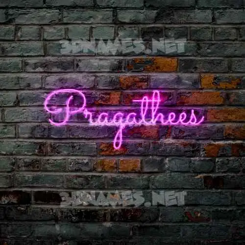 pragathees in Pink Neon style - 3D name wallpaper pragathees in Pink Neon style - 3D name wallpaper