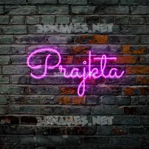prajkta in Pink Neon style - 3D name wallpaper