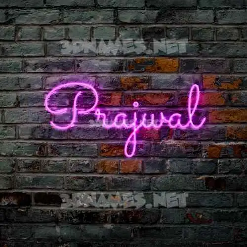 prajwal in Pink Neon style - 3D name wallpaper