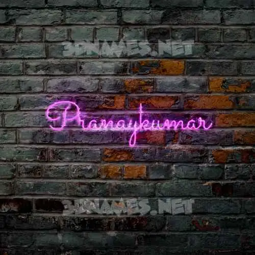 pranaykumar in Pink Neon style - 3D name wallpaper