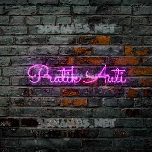 pratik auti in Pink Neon style - 3D name wallpaper pratik auti in Pink Neon style - 3D name wallpaper