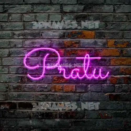 pratu in Pink Neon style - 3D name wallpaper pratu in Pink Neon style - 3D name wallpaper