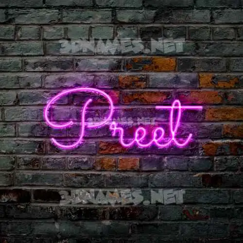 preet in Pink Neon style - 3D name wallpaper preet in Pink Neon style - 3D name wallpaper