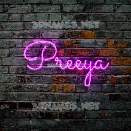 preeya in Pink Neon style - 3D name wallpaper preeya in Pink Neon style - 3D name wallpaper