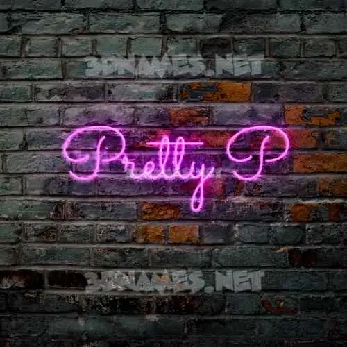 pretty p in Pink Neon style - 3D name wallpaper pretty p in Pink Neon style - 3D name wallpaper