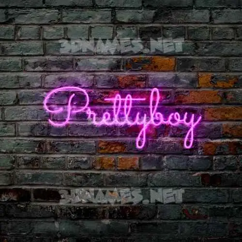 prettyboy in Pink Neon style - 3D name wallpaper prettyboy in Pink Neon style - 3D name wallpaper